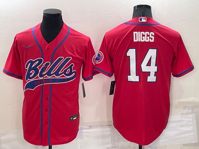 Men Buffalo Bills #14 Diggs Red Nike Co branded Jersey->green bay packers->NFL Jersey